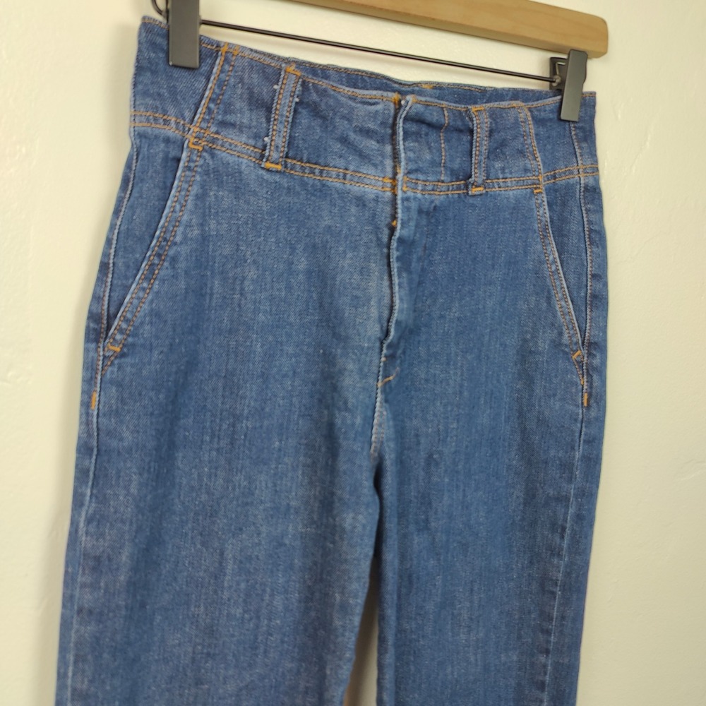 Anthropologie Pilcro Jeans Women 25 Blue High Rise‎ Straight Relaxed Trouser - Picture 3 of 14